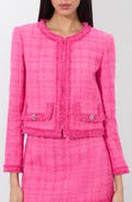 Alice + Olivia Landon Boxy Crop Tweed Jacket