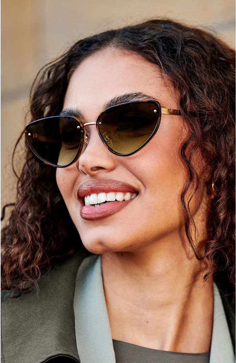 Katie Loxton Saint - Tropez Sunglasses, Alternate, color, Brown Tortoiseshell