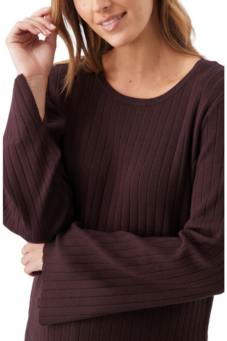 Dallas Rib Knit Nursing Top, Alternate, color, Cocoa