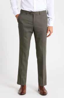 Slim Fit Flat Front Suit Separate Pants