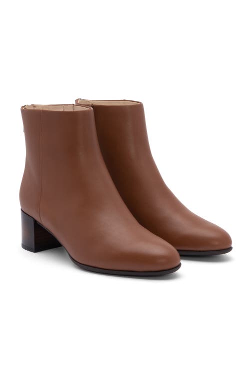 Abeo Plaza Back Zip Boot In Dark Tan - Regular