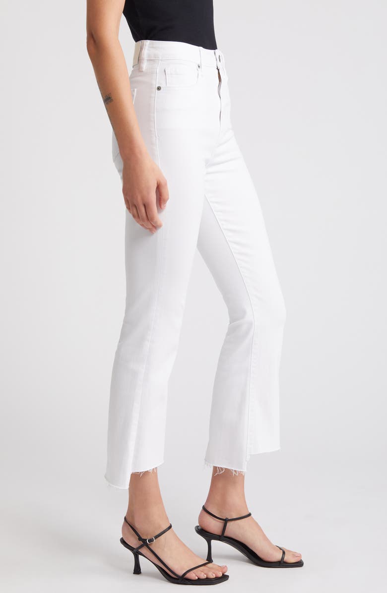 HIDDEN JEANS Raw Step Hem Wide Leg Jeans, Alternate, color, White