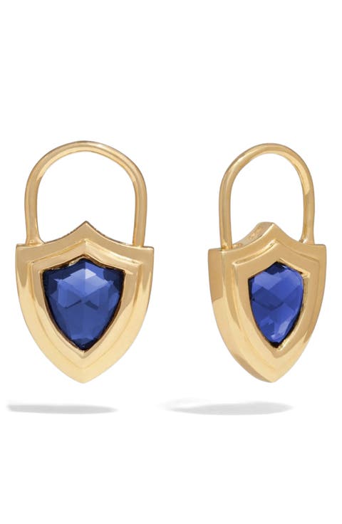 Shield Huggie Earrings
