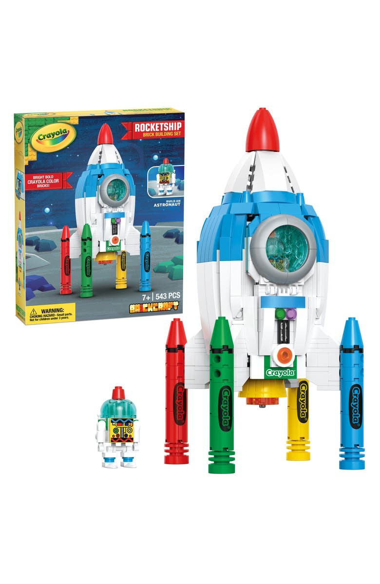Brickcraft Crayola Rocketship Building Set, Main, color, NO COLOR