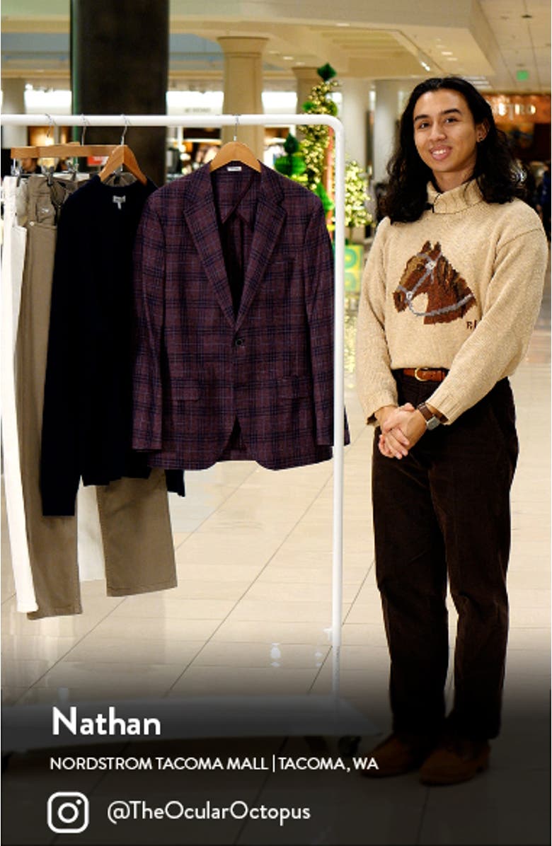 Tailored Fit Plaid Wool Sport Coat, sales video thumbnail