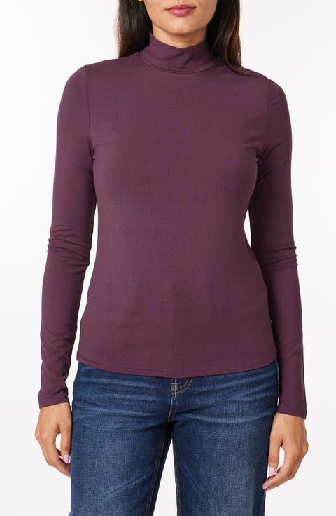 Long Sleeve Mock Neck Top