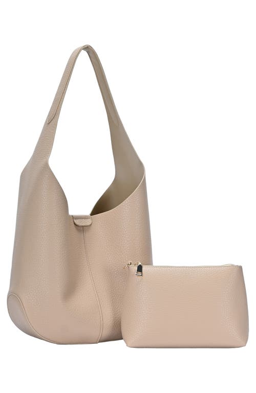 Antik Kraft Slouch Shoulder Bag With Removable Pouch In Oat