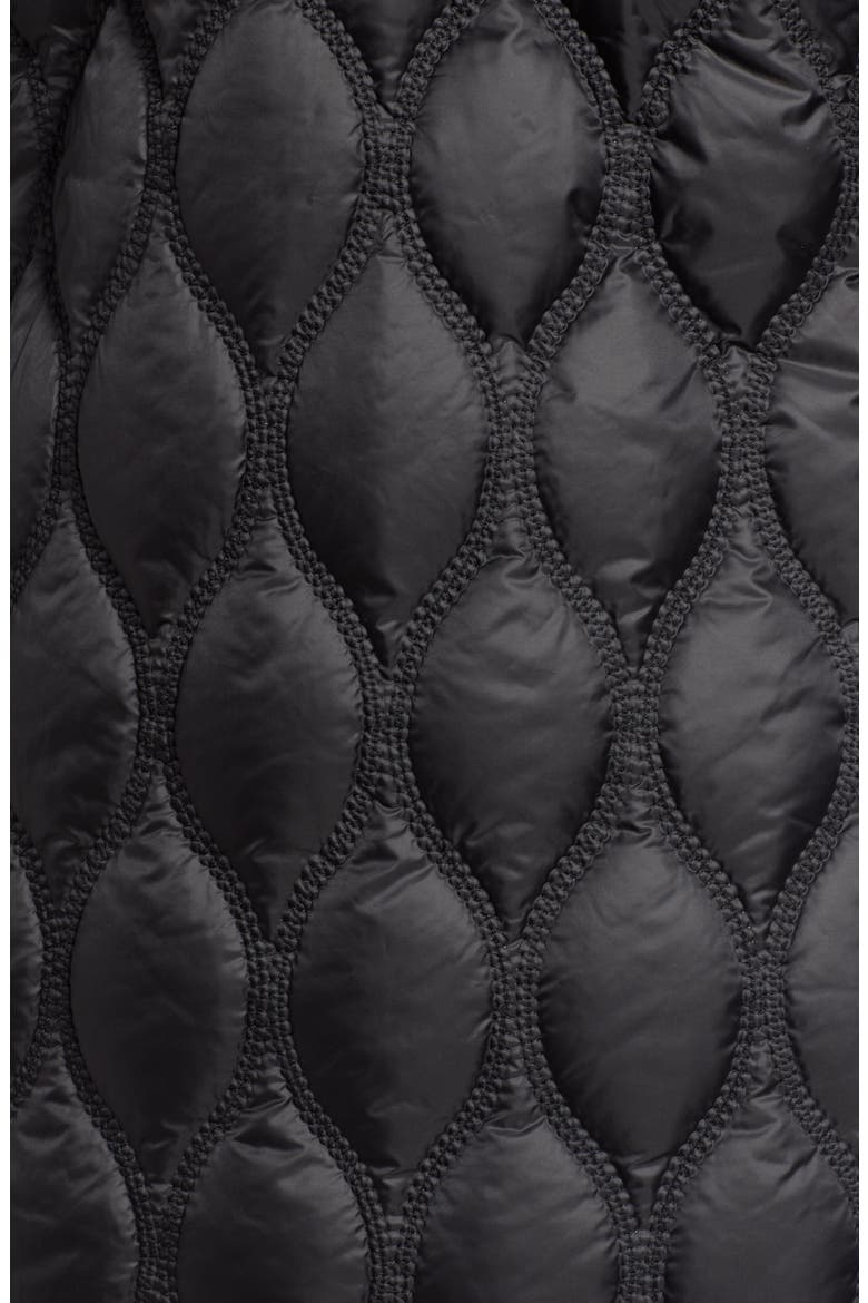 Quilted Water Resistant Coat, Alternate, color, BLACK