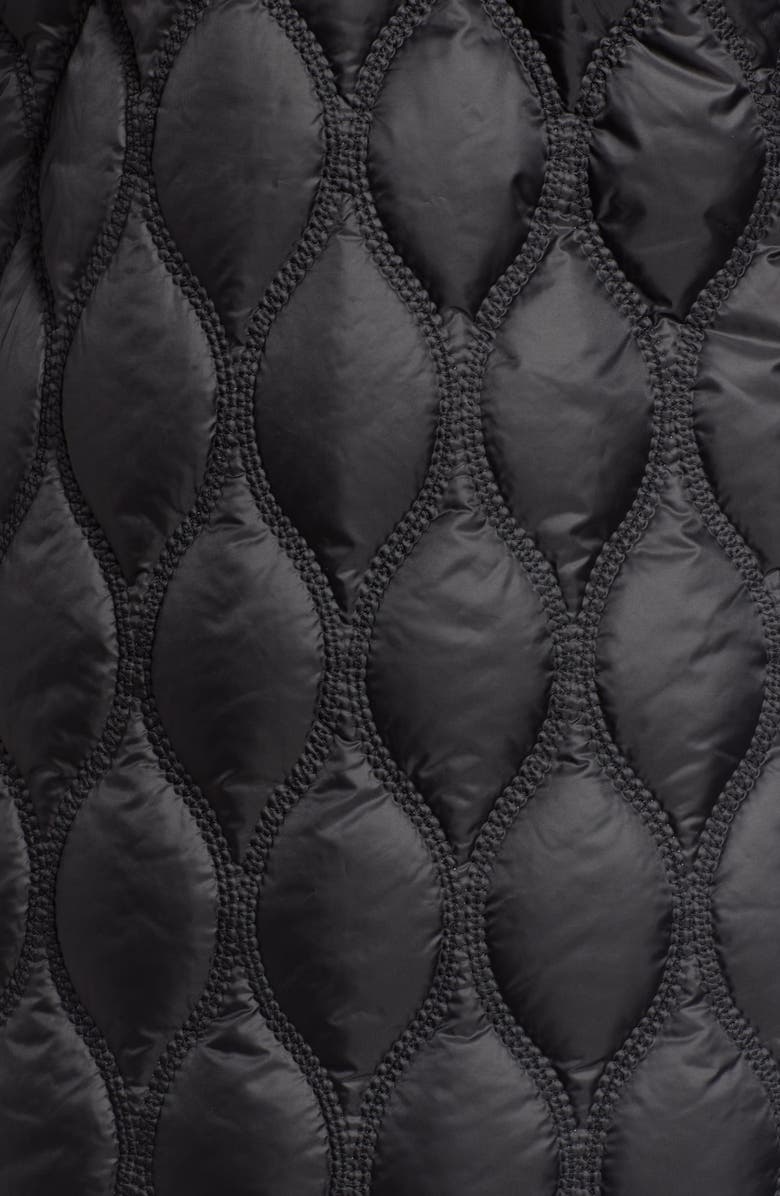 Gallery Quilted Water Resistant Coat, Alternate, color, Black