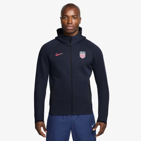 Men's Nike Navy USMNT Tech Fleece Full-Zip Hoodie