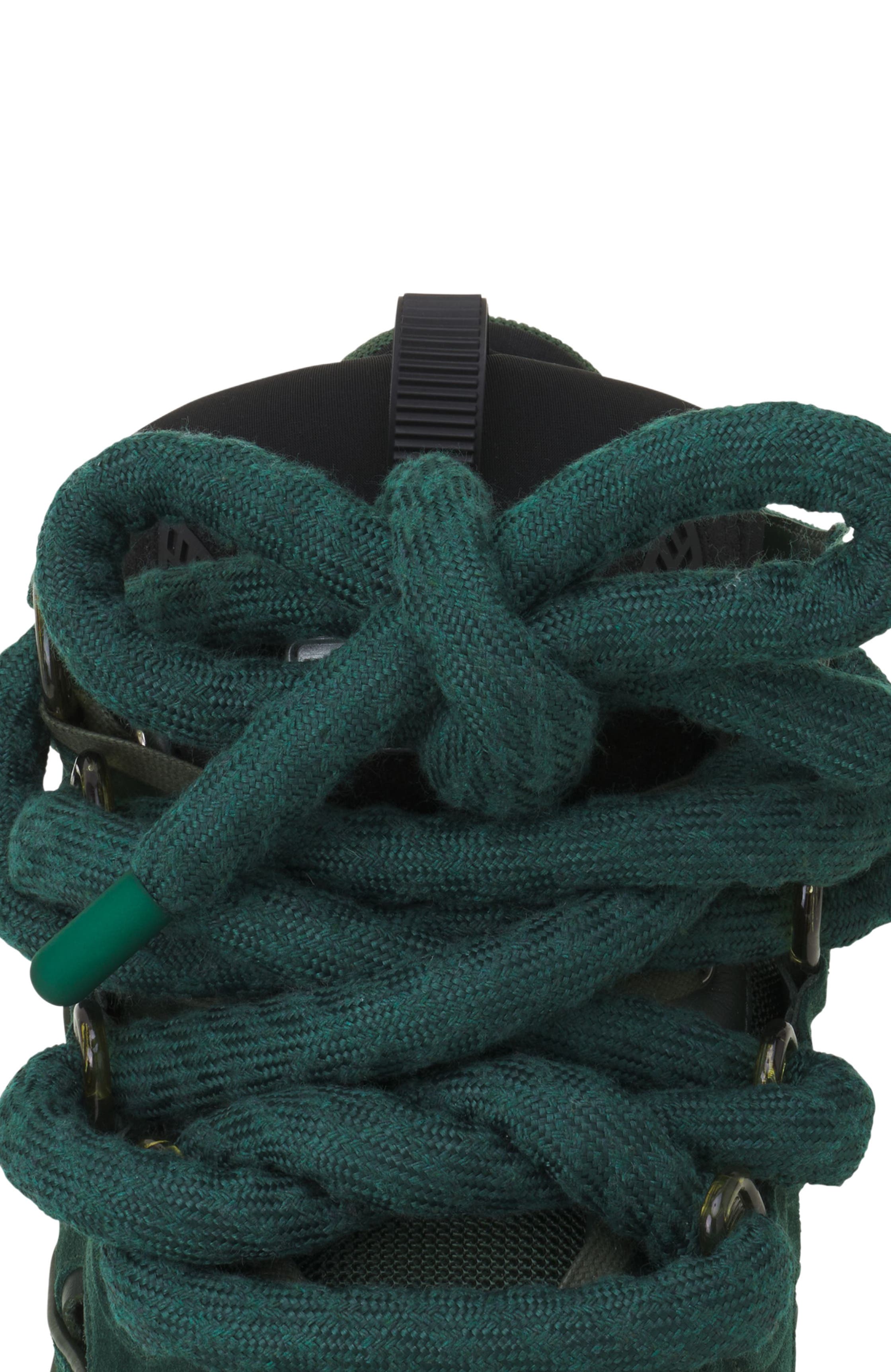 Lanvin Curb Sneakers In Leather With Snake Laces, Alternate, color, Green/Black