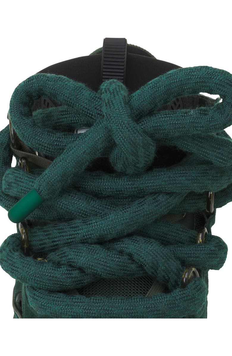 Lanvin Curb Sneakers In Leather With Snake Laces, Alternate, color, Green/Black