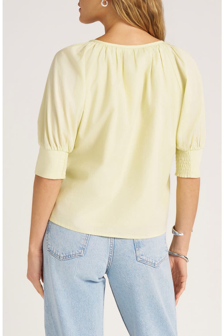 Luma Puff Sleeve Woven Shirt, Alternate, color, LEMONDROP