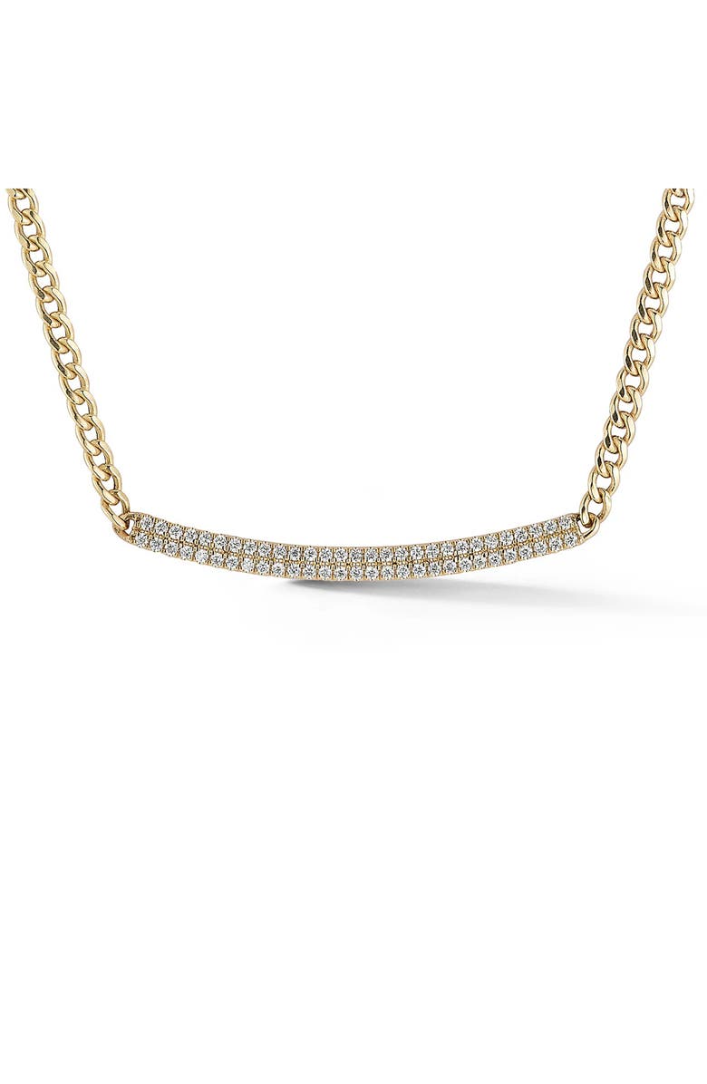 Dana Rebecca Designs Sylvie Rose Pavé Diamond Bar Necklace, Main, color, 
