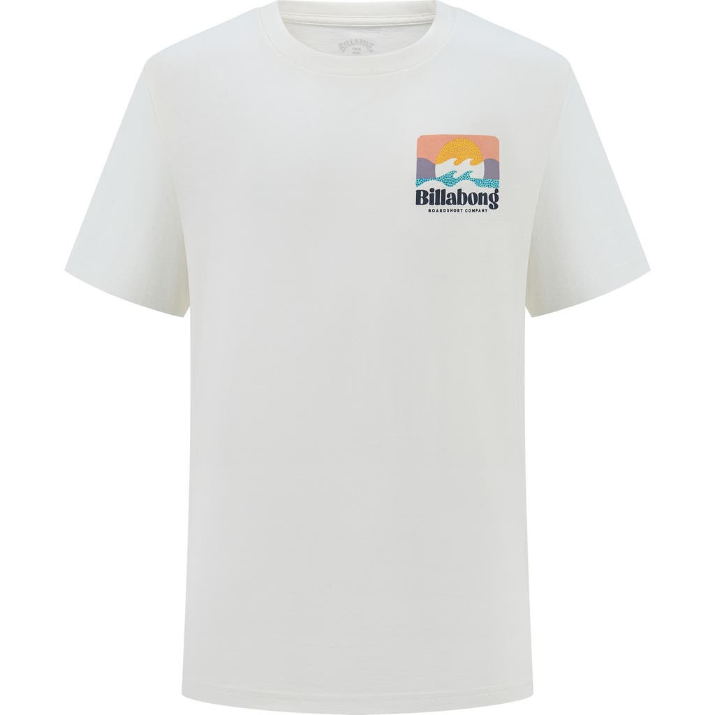 Billabong Kids' Sunsetter Cotton Jersey Graphic T-shirt In White