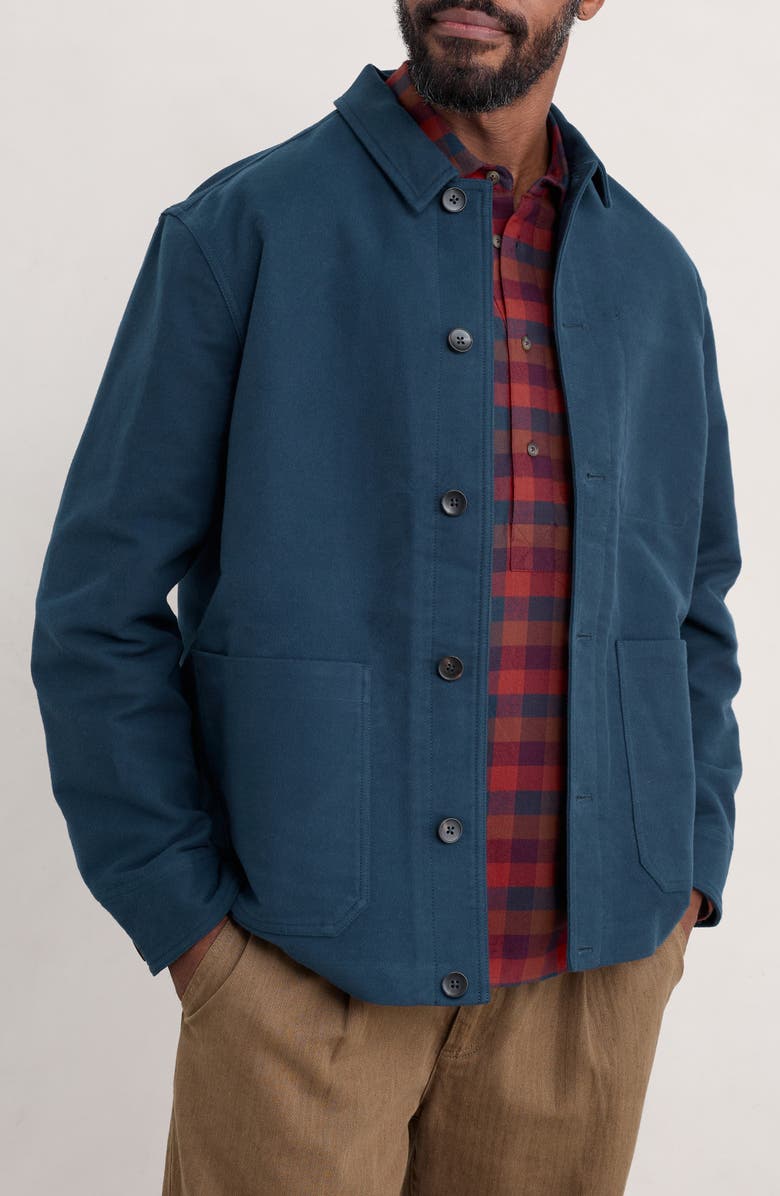Seasalt Cornwall Ivo Recycled Cotton Jacket, Main, color, Maritime