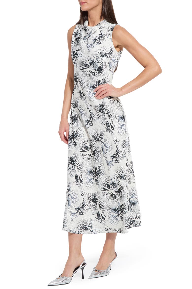 Anaya Crystal Hammered Satin Dress, Alternate, color, WINTER ORCHID