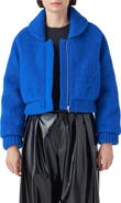 Grey Lab Felted Wool Blend Bomber Jacket
