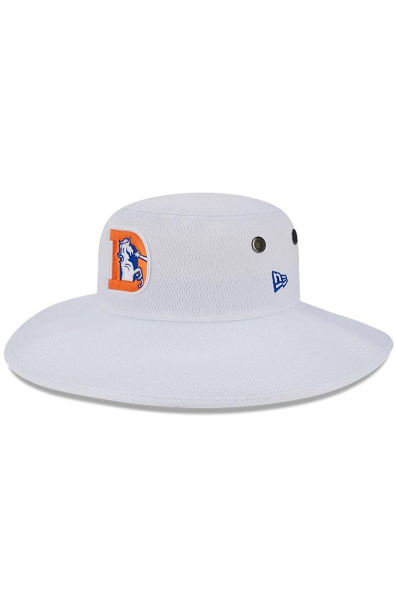 New Era Men's New Era White Denver Broncos 2023 NFL Training Camp Throwback Panama Bucket Hat, Main, color, White