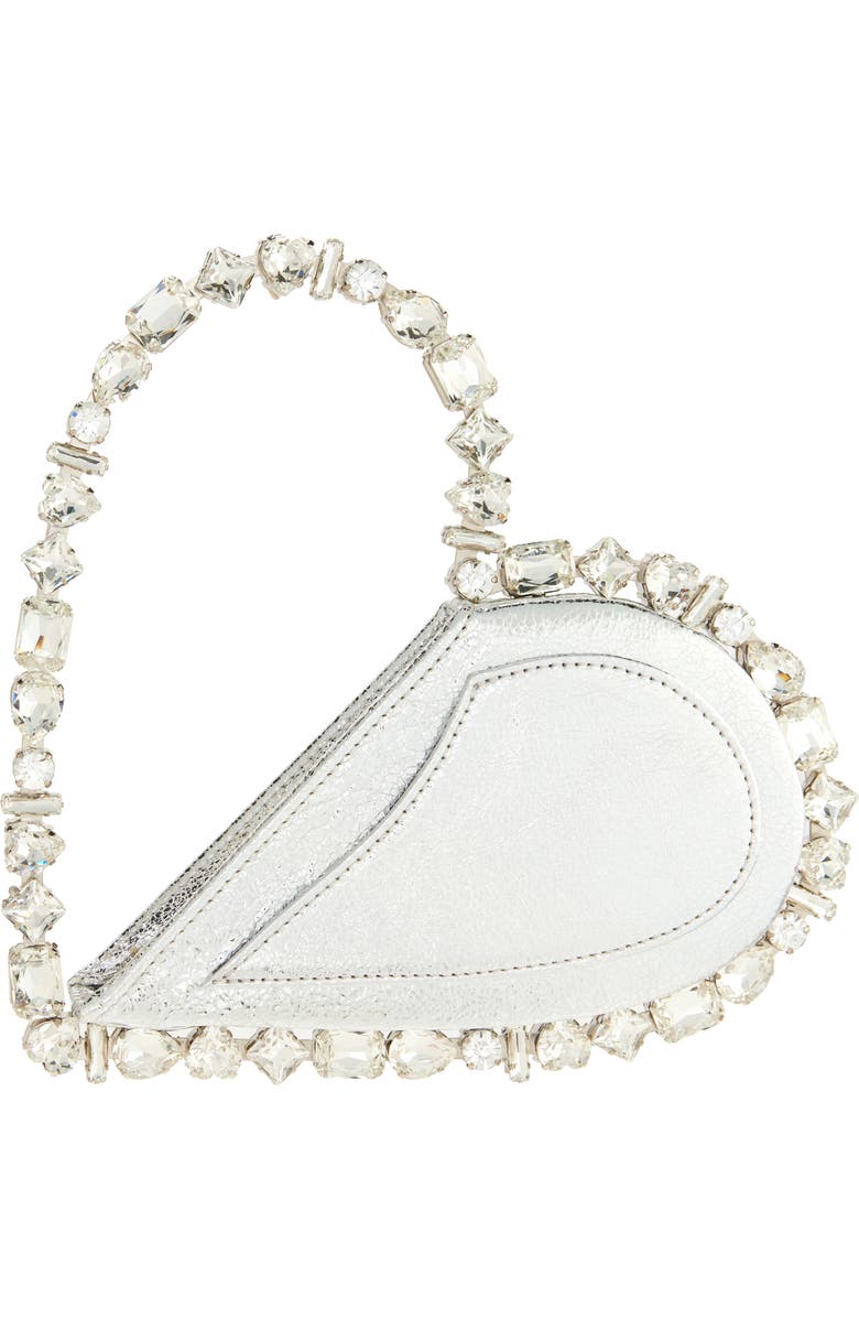 L’alingi Love Crystal Top Handle Bag, Alternate, color, Silver