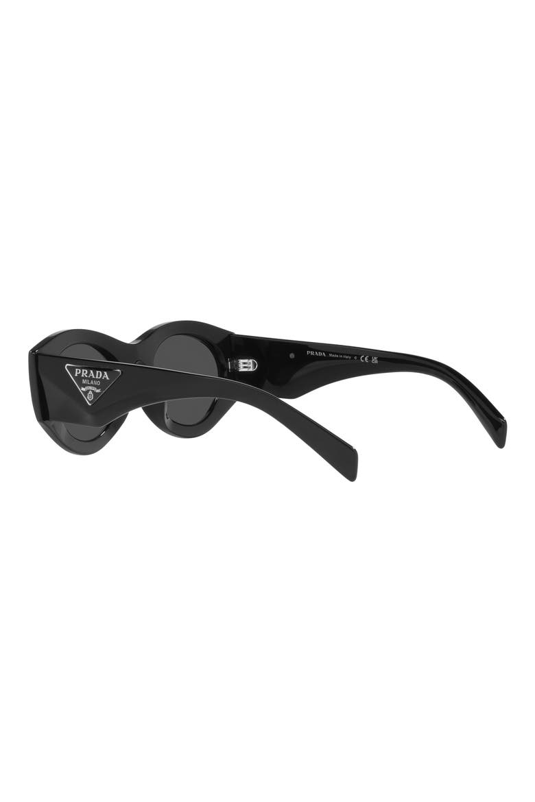 53mm Irregular Sunglasses, Alternate, color, BLACK
