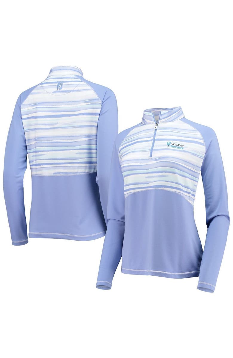 FOOTJOY Women's FootJoy Purple Valspar Championship Watercolor Raglan Half-Zip Top, Alternate, color, Purple