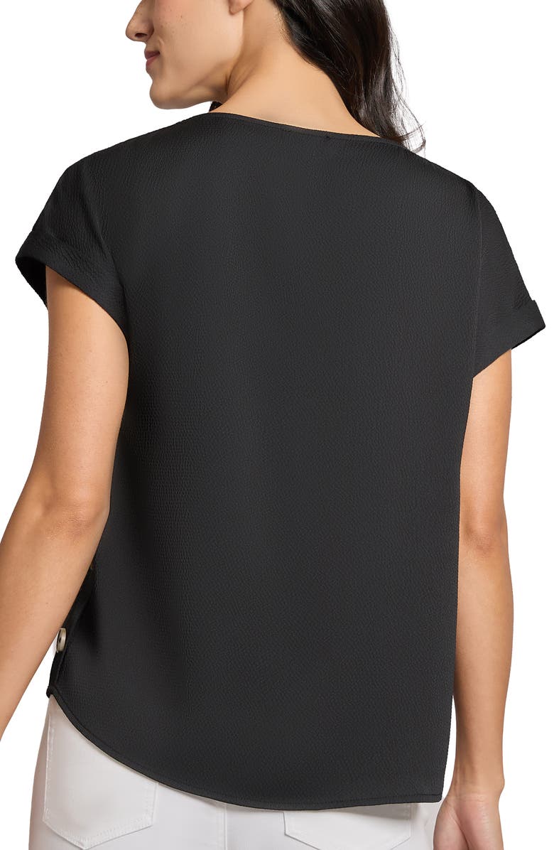 Jones New York Side Button Detail Satin Top, Alternate, color, 