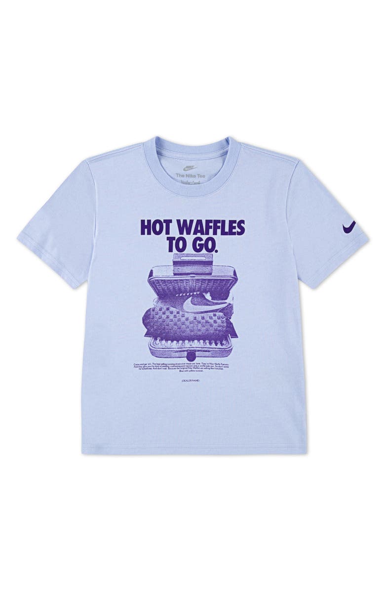 Nike Kids' Waffles to Go Graphic T-Shirt, Main, color, Ghost