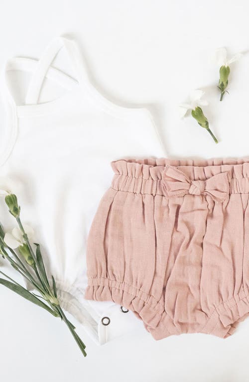 L'ovedbaby Organic Cotton Bodysuit, Bloomers & Headband Set In Pink