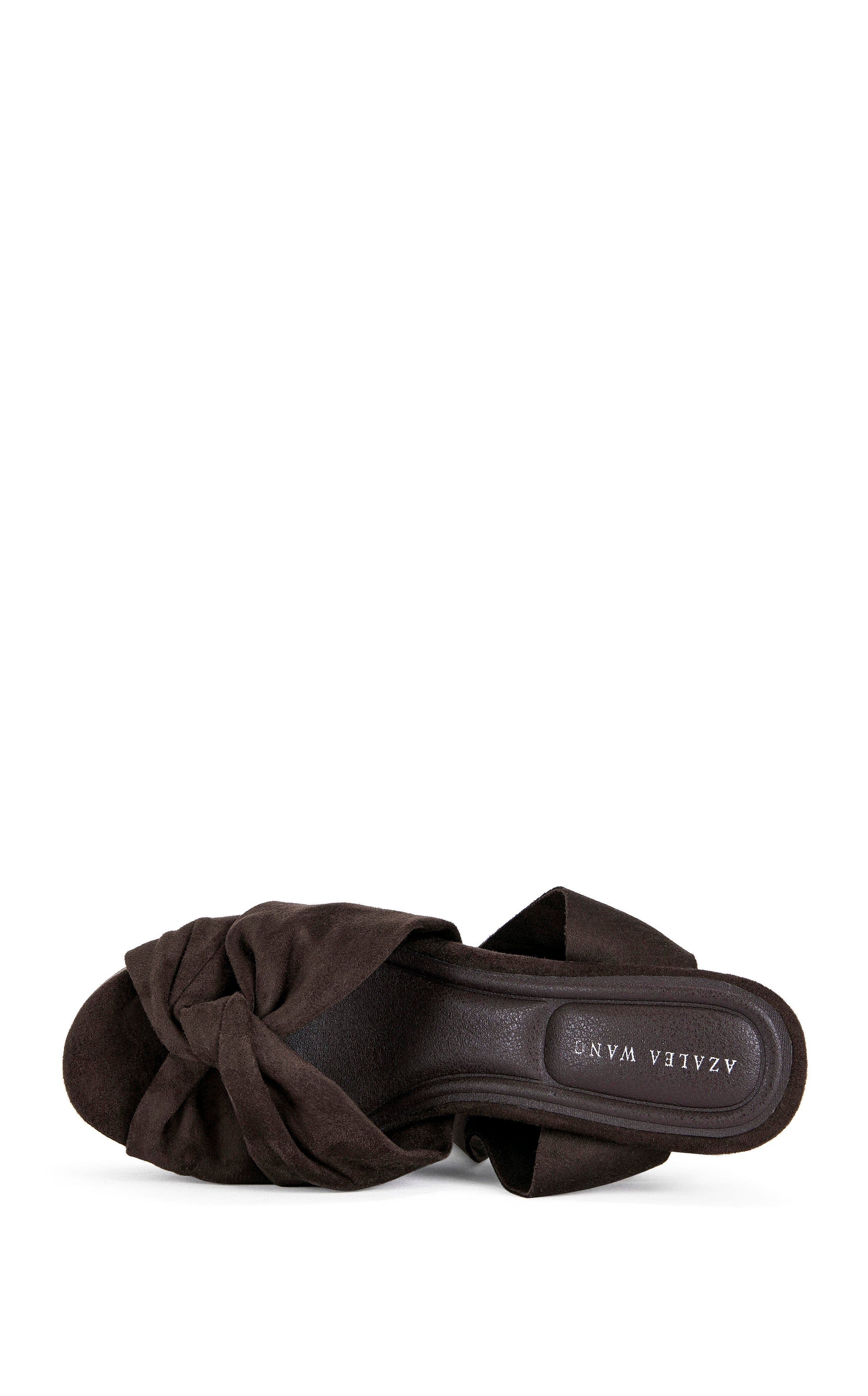 AZALEA WANG Saki Block Sandal, Alternate, color, Chocolate