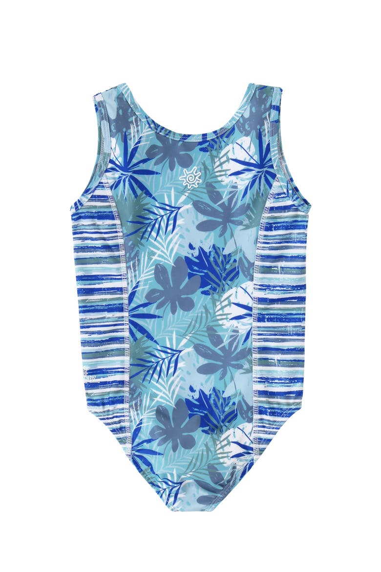2PC Swimsuit Shrug Set, Alternate, color, Seaside Palms