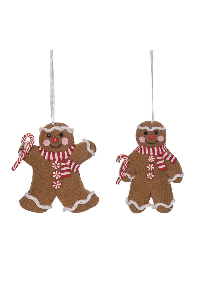 Gingerbread Christmas Ornament Set of 2, Main, color, Multicolored