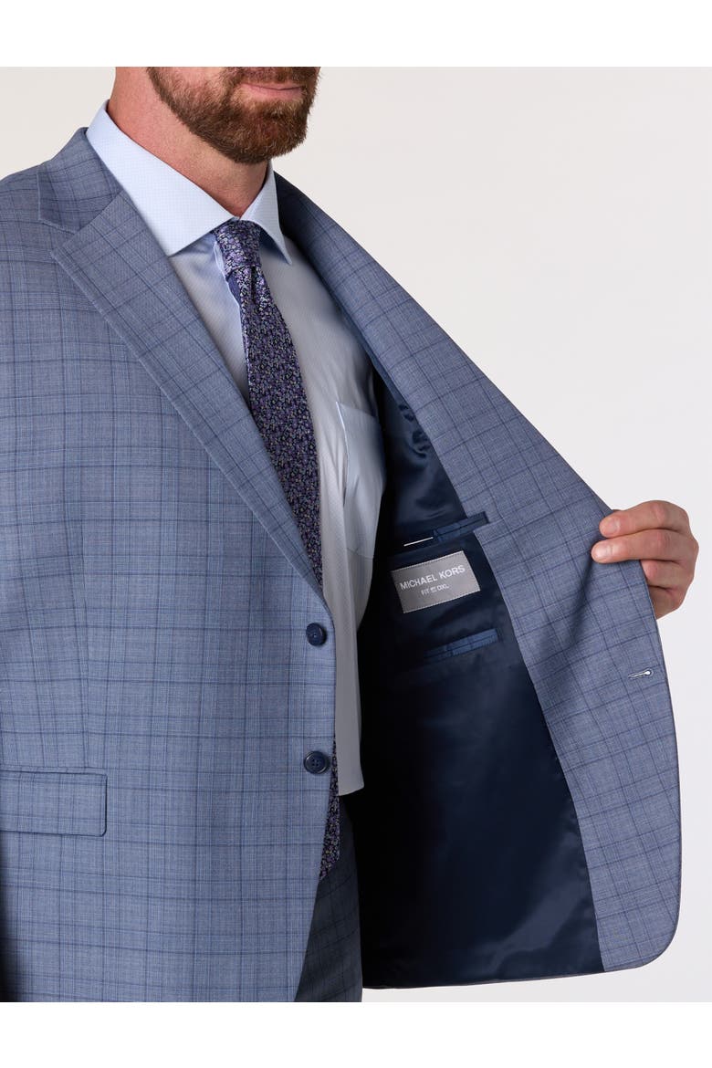 Big & Tall Glen Plaid Suit Jacket, Alternate, color, BLUE
