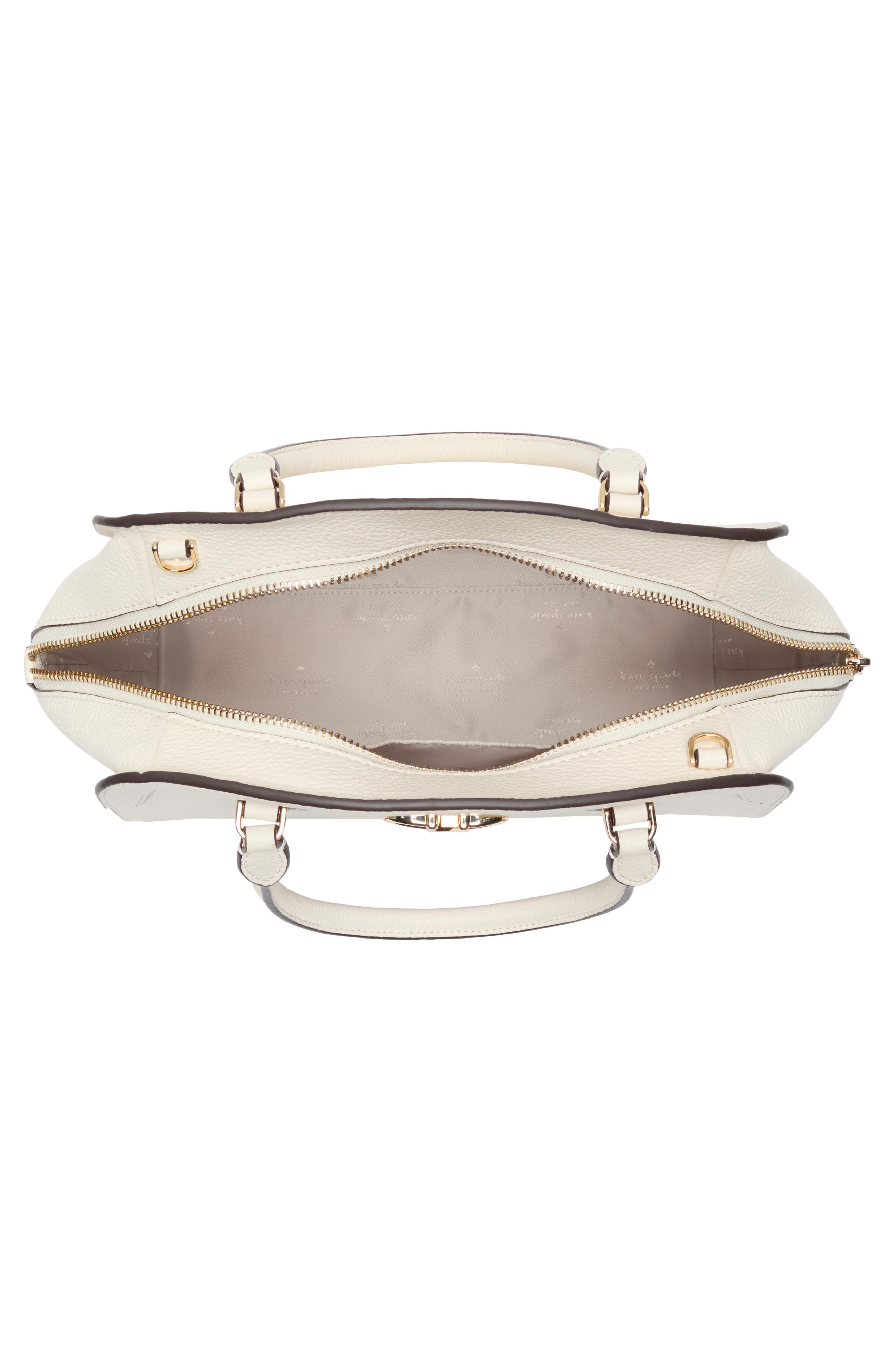 Kate Spade New York kyla pebble leather satchel bag, Alternate, color, Meringue