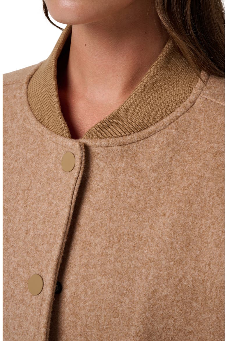 Clubside Varsity Bomber Jacket, Alternate, color, HEATHER CHESTNUT MULTI