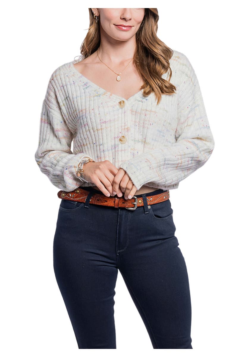 OLD TREND Floral Genuine Leather Studded Floral Accent Belt, Alternate, color, Cognac