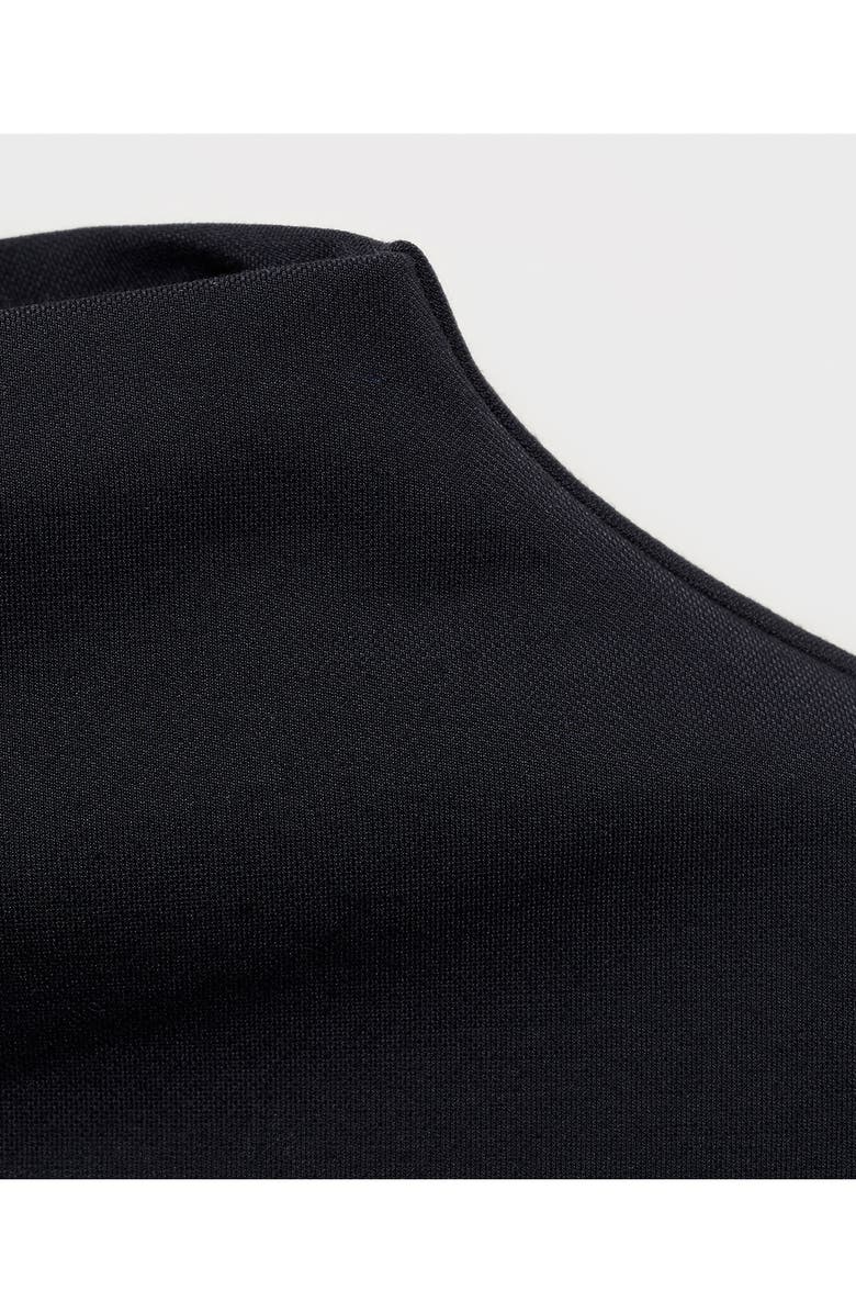 MANGO Pleated Asymmetric Top, Alternate, color, Navy