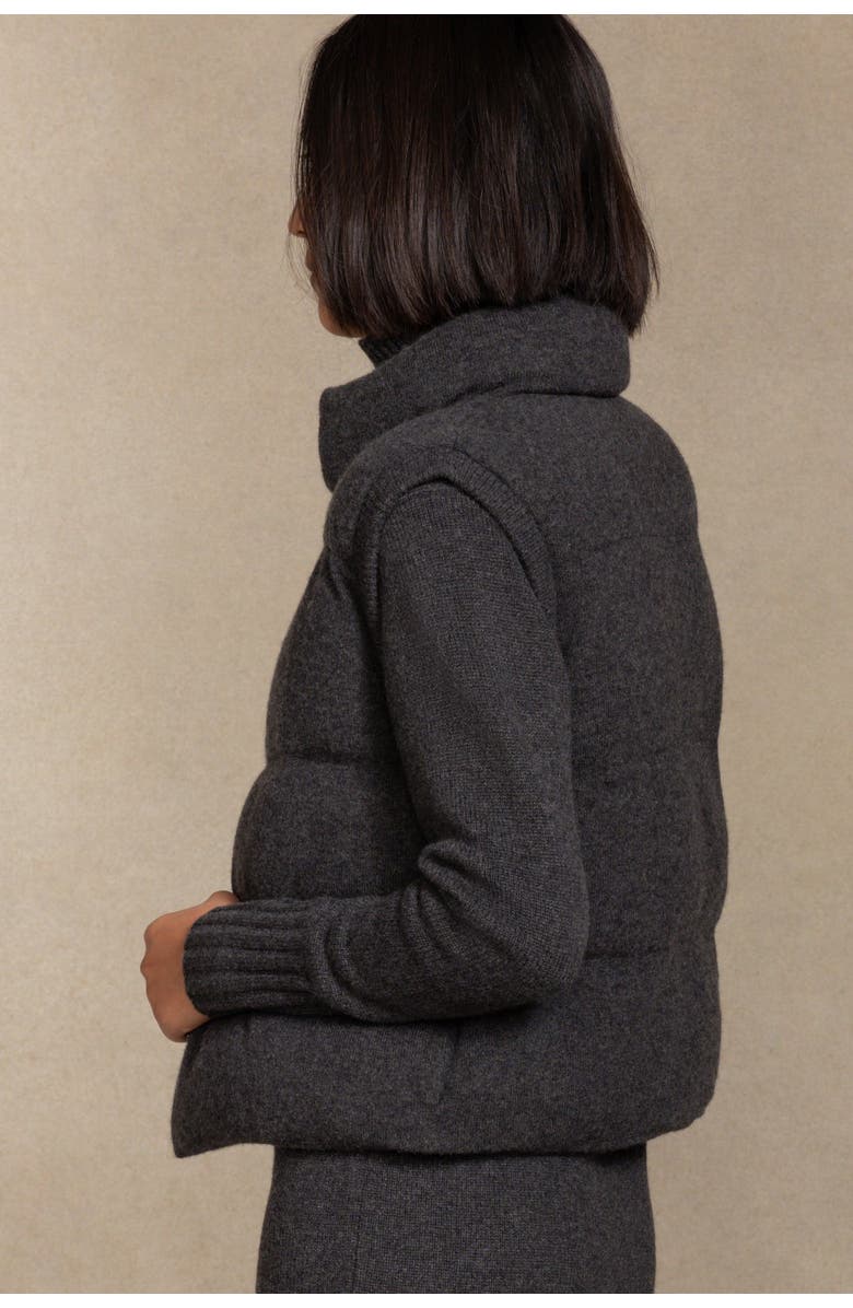 NAKED CASHMERE Ellie Puffer Vest, Alternate, color, Charcoal