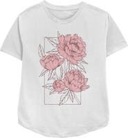 Lost Gods Women's Lost Gods Distressed Peonies Graphic T-Shirt