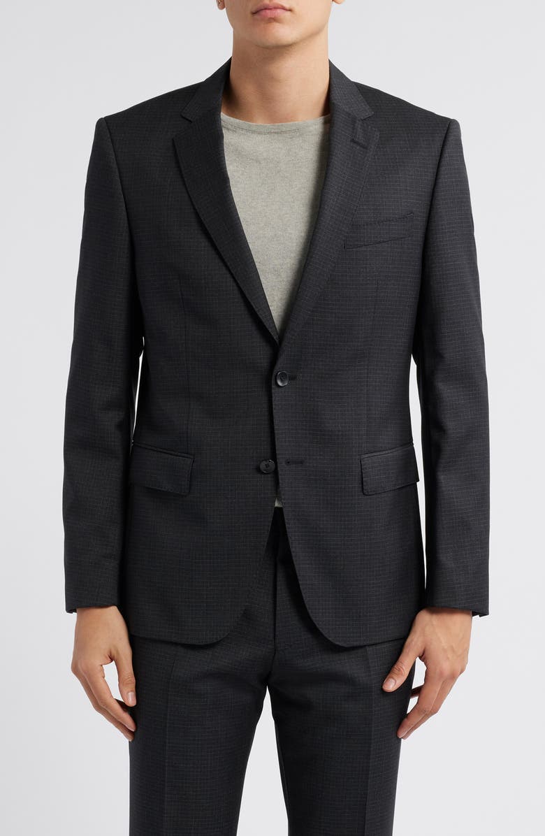BOSS Huge Check Virgin Wool Suit, Alternate, color,