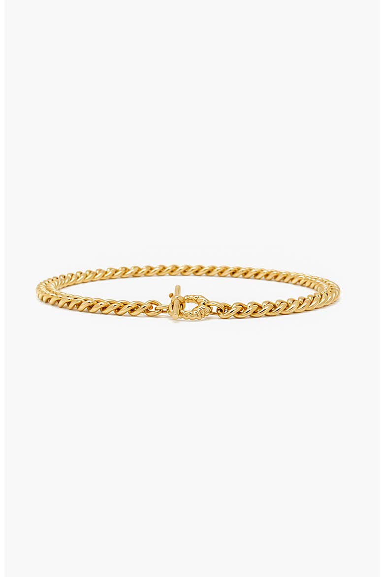 Coral Curb Chain Necklace in Gold, Alternate, color, Gold