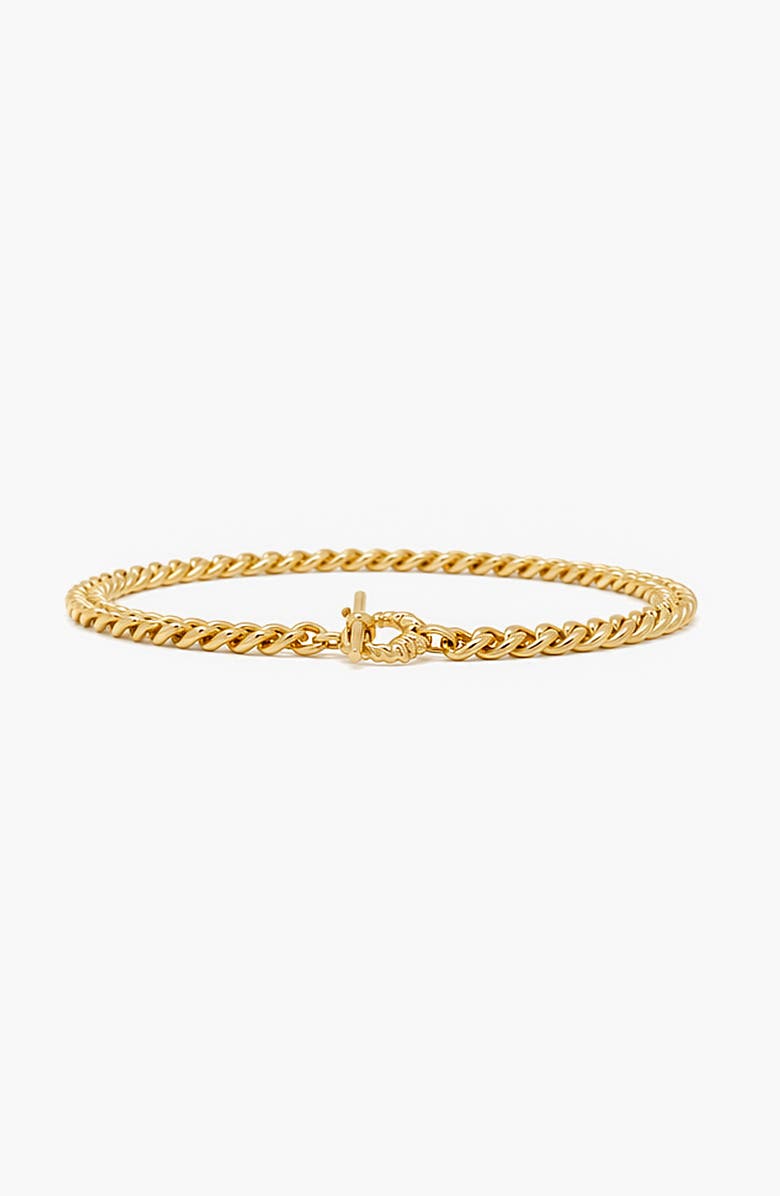 YOJ Coral Curb Chain Necklace in Gold, Alternate, color, Gold