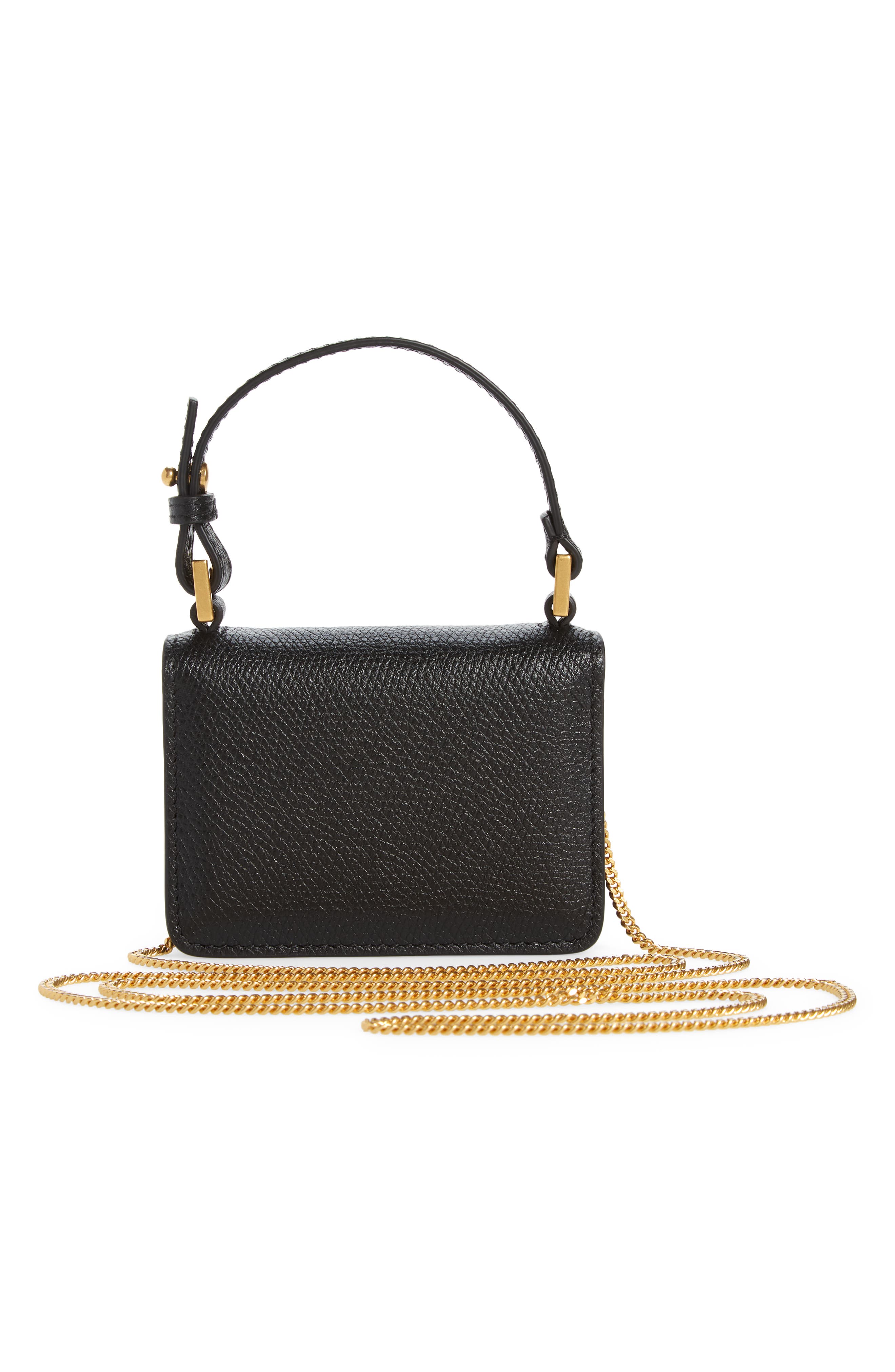 Valentino Garavani Micro VLOGO Leather Top Handle Bag, Alternate, color, 