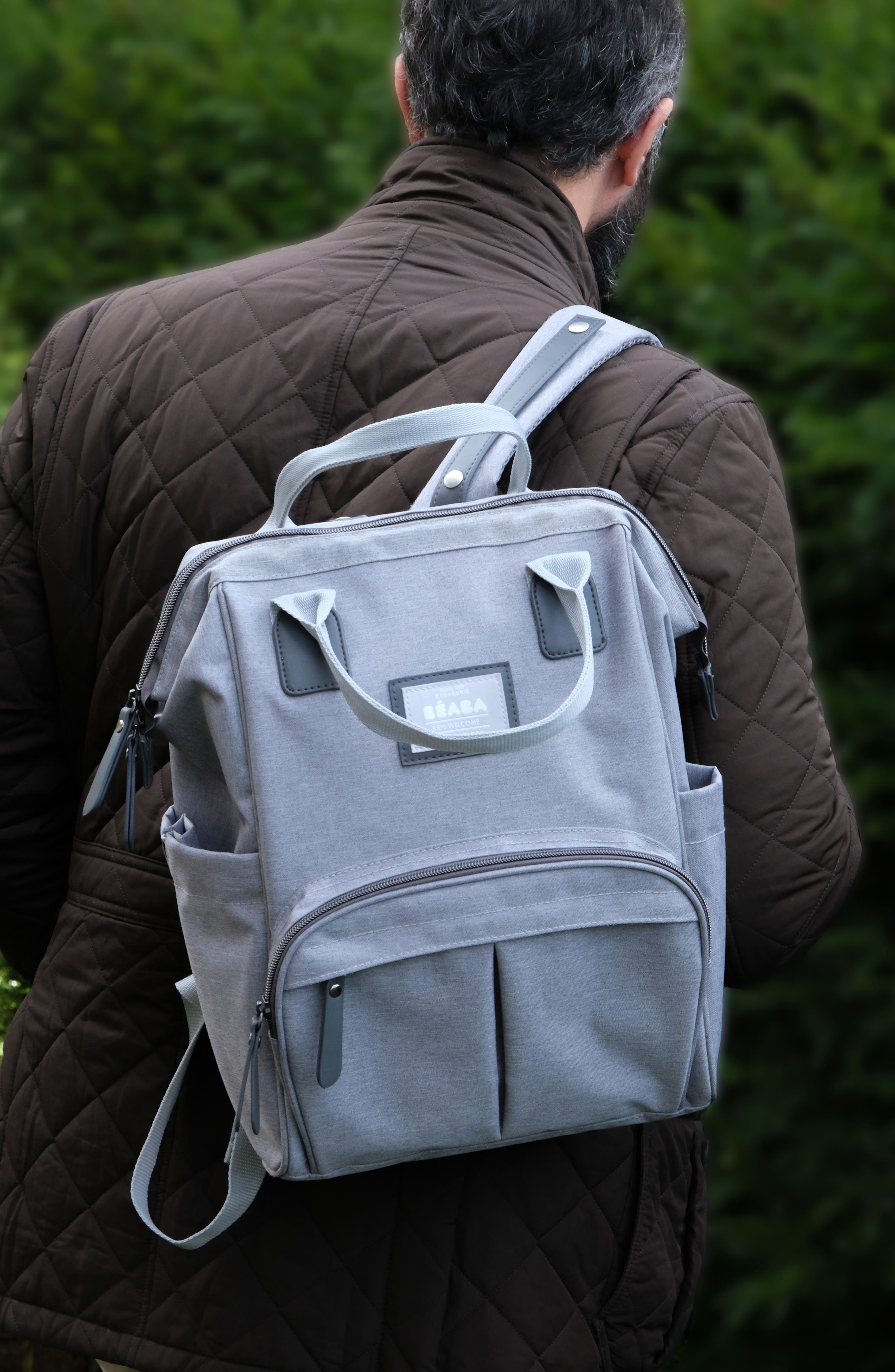 BEABA Wellington Diaper Backpack, Alternate, color, Grey