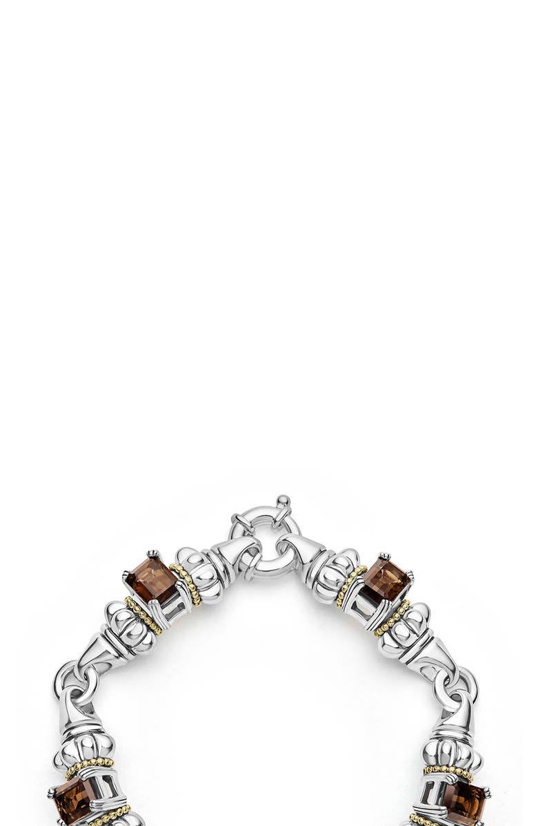 LAGOS Glacier Smoky Quartz Link Bracelet, Alternate, color, Smokey Quartz