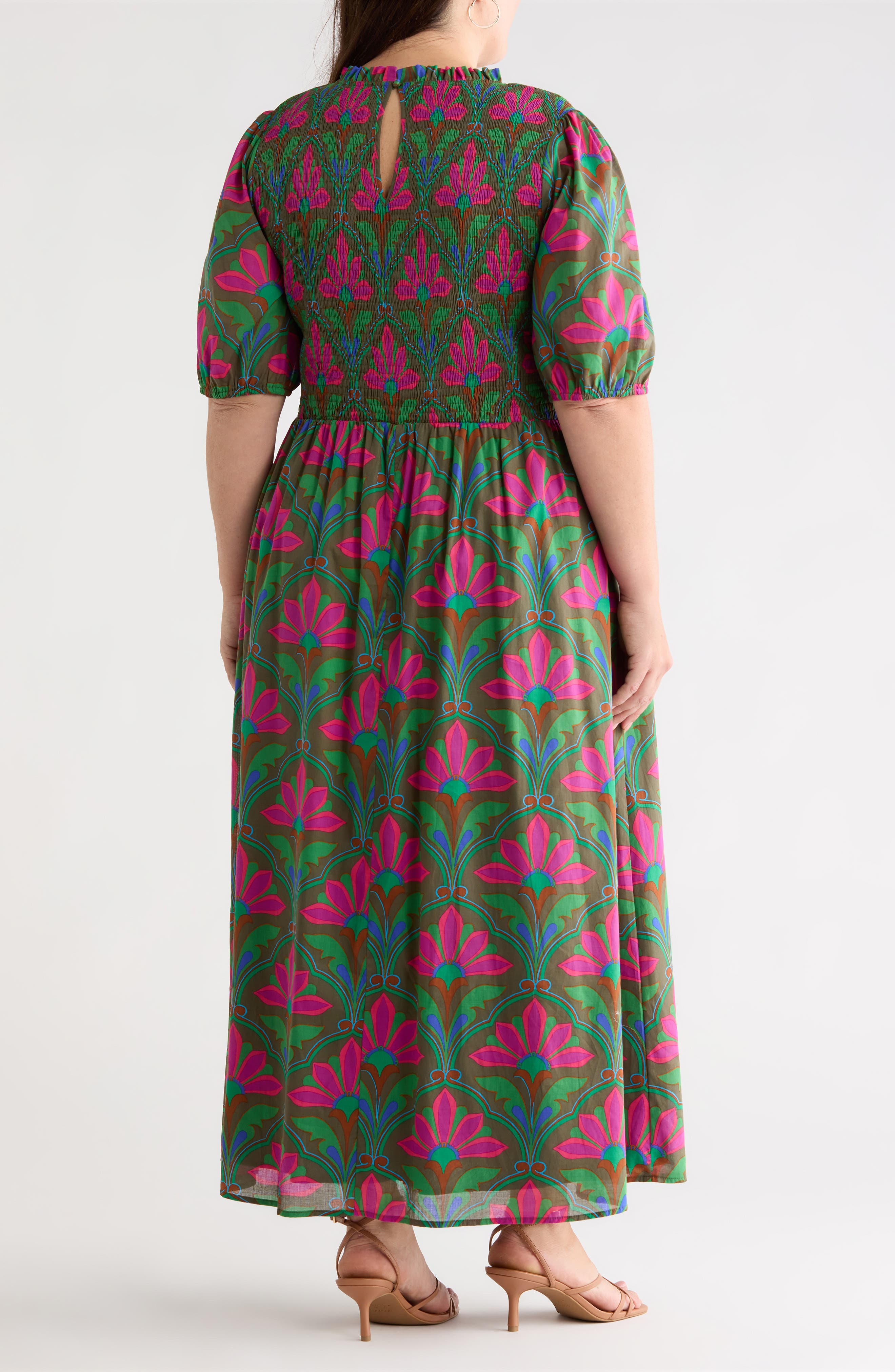 Evanna Floral Bermy Smocked Maxi Dress - image 2
