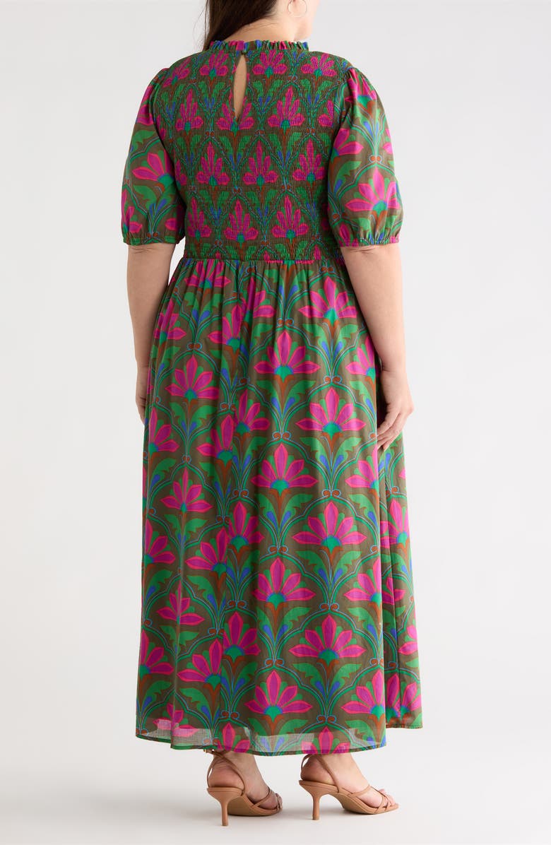 SUGARLIPS Evanna Floral Bermy Smocked Maxi Dress, Alternate, color,