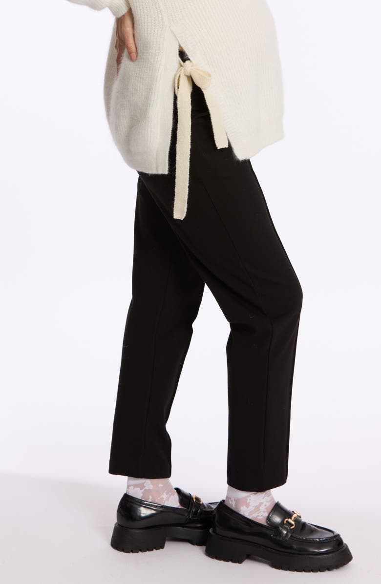 Cache Coeur Clark Maternity Carrot Trousers, Alternate, color, Black