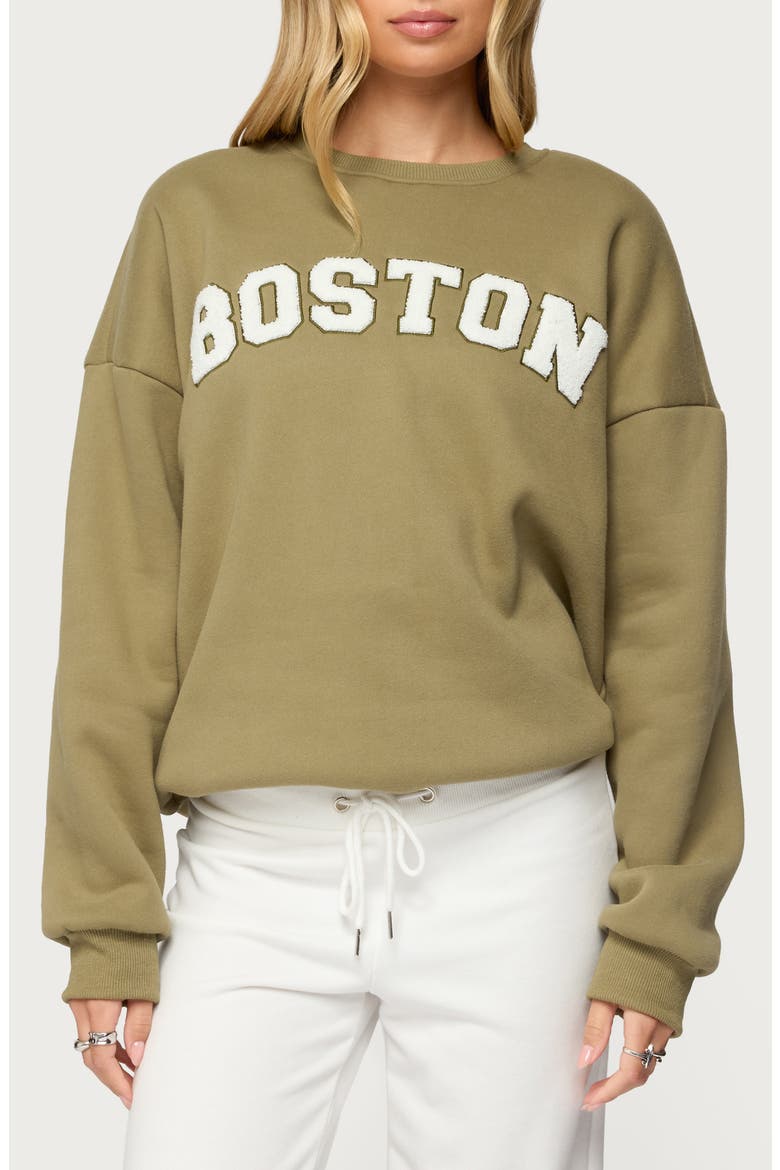 Boston Girl Sweatshirt, Main, color, OLIVE