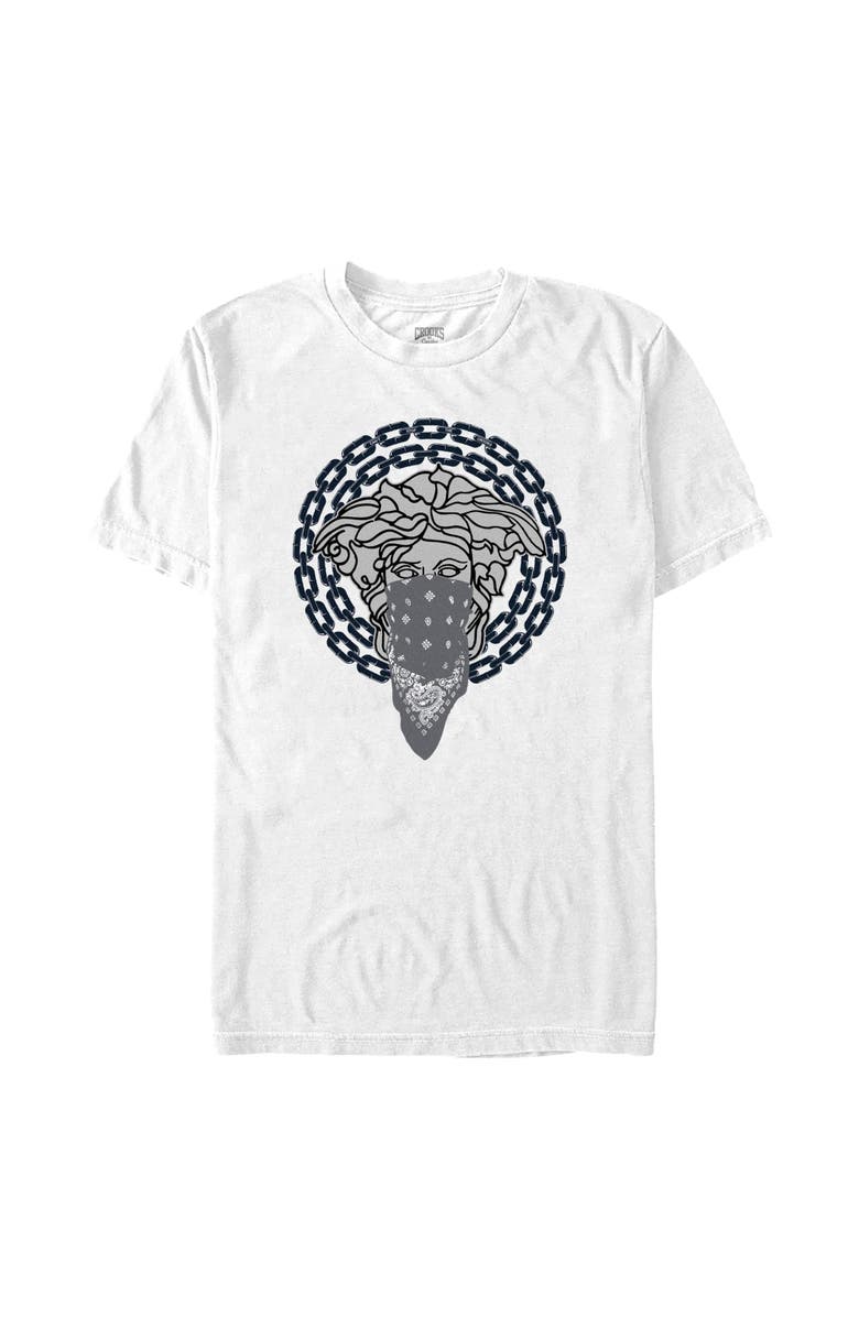 Crooks & Castles Men's Crooks & Castles Medusa Black Chains  Graphic T-Shirt, Main, color, White